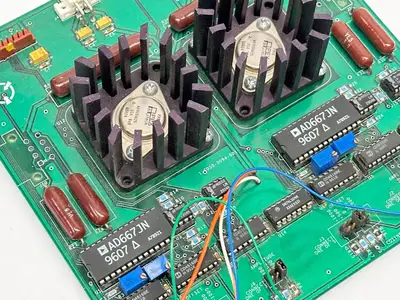 1-CD50-0094-000-X1,AD667JN 9607 | 1-CD50-0094-001 PCB 1-CD50-0094-000-X1 w/ 2x AD667JN 9607 DAMAGED - For parts or not working