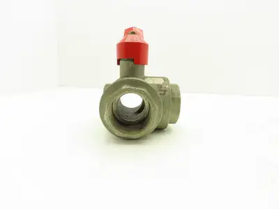 Renus 2" NPT Aluminum 3-Way Ball Valve Full Port