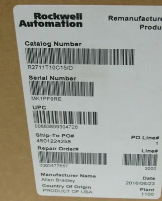 REFURBISHED ALLEN BRADLEY 2711-T10C15 PANELVIEW TOUCHSCREEN 2711T10C15X