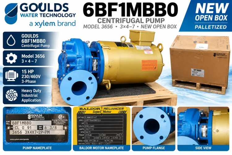 New | in-Stock GOULDS WATER TECHNOLOGY 6BF1MBB0 Misc Industrial Equipment California US | American Industrial Supply Co. #1558208