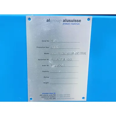 Used 25HP Alusuisse Alesa Pressure Blower Package 900 CFM @ 47" SP