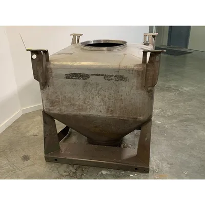 Used 1000 Liter (35 cu. Ft) IBC Matcon Stainless Steel Portable Tote Bin