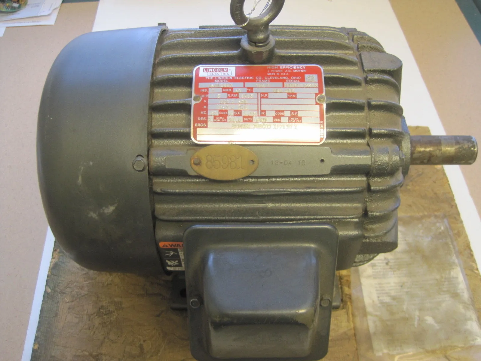 NEW LINCOLN ELECTRIC D-AL5427 MOTOR 5HP 184T FRAME