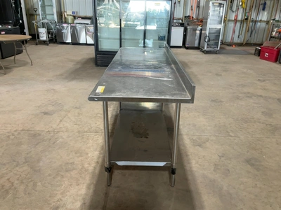 Used SAUBER SELECT PA7396 STAINLESS STEEL COMMERCIAL WORK TABLE 96” Food Prep Tables Michigan US | Miedema Asset Management Group #1580133