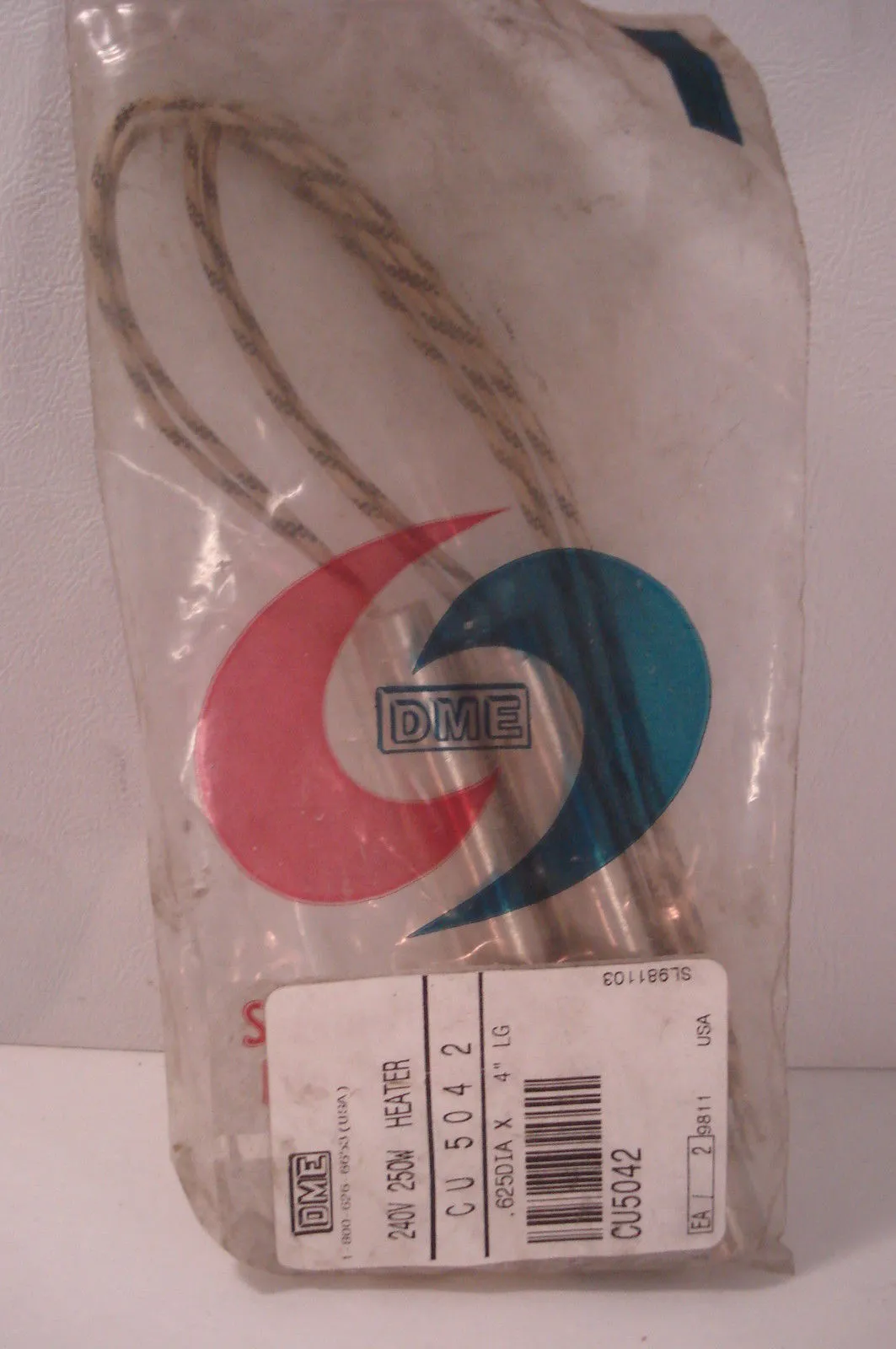 2 NEW DME CU5042 CARTRIDGE HEATER 240V 250W