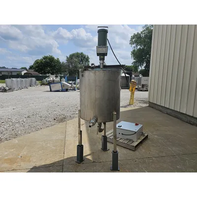 Used 90 Gallon Stainless Steel Vertical Mix Tank