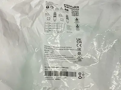 NEW MURR ELEKTRONIK POWER CORDSET M/F STRAIGHT M12 4-PIN 3M