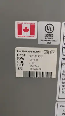 Used REX POWER MAGNETICS SC25J-K/Z Transformers British Columbia CA | Lenmark #1426813