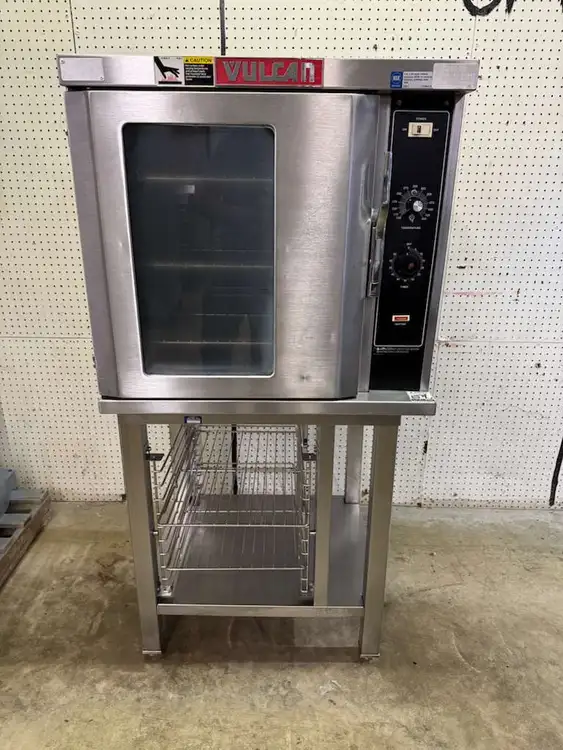 Used Vulcan Used Vulcan ET4 Electric Convection Oven with Stand 240V 1PH Electric Ovens Illinois US | Falcon Restaurant Supply #1375134