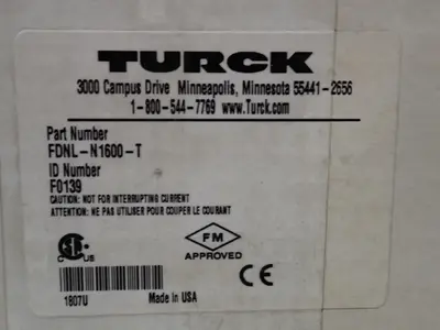 New | in-Stock TURCK FDNLN1600T PLC Input & Output Ohio US | HGR 24 #756038