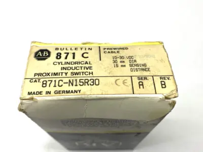 817C-N15R30 Ser. A | Allen Bradley  Cylindrical Inductive Proximity Sensor Rev. B - New Other