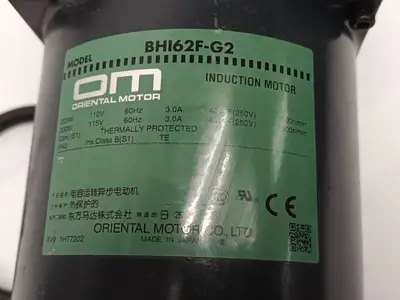 Used Oriental Motor Induction Gear Motor BHI62F-G2 BH6G2-50 Gearmotors Michigan US | Maverick Industrial Sales #1394740
