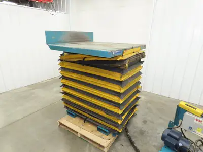 Advance Hydraulic Scissor Lift and Tilt Table 3500lb 48x48" 45° 36" Travel 120V