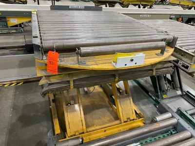 4,000 LBS X 60" X 48" ECONO LIFT HYDRAULIC SCISSOR LIFT TABLE WITH ROTARY ROLLER CONVEYOR TOP, 115 VOLT: STOCK #20958