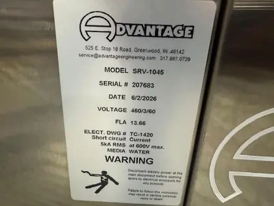 New | in-Stock 2026 ADVANTAGE SRV-1045 Temperature Controls Massachusetts US | Absolute Machinery #1222763