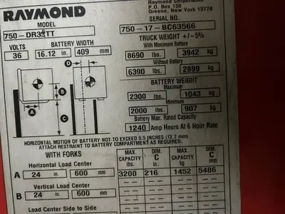 Used 2017 RAYMOND 750DR32TT Misc Forklifts Illinois US | Somerset Equipment Sales #1542820