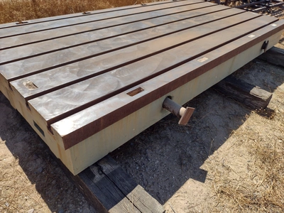 69" x 139" x 14" T-SLOTTED CAST IRON FLOOR PLATE #4185