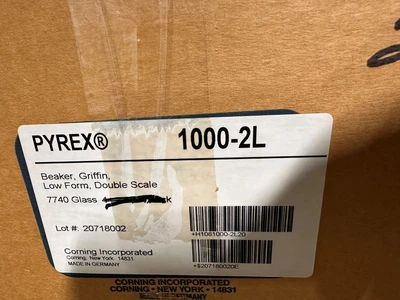PYREX 1000-2L 2000ML GRIFFIN BEAKER (4 BEAKE