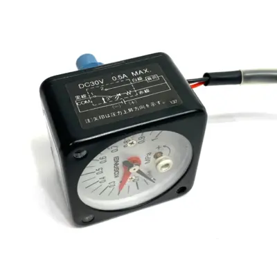 USED KOGANEI PRESSURE GAUGE W/ BUILT-IN SWITCH 0.1~0.83MPA