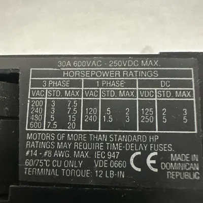 USED ALLEN-BRADLEY 194R-NJ030P3