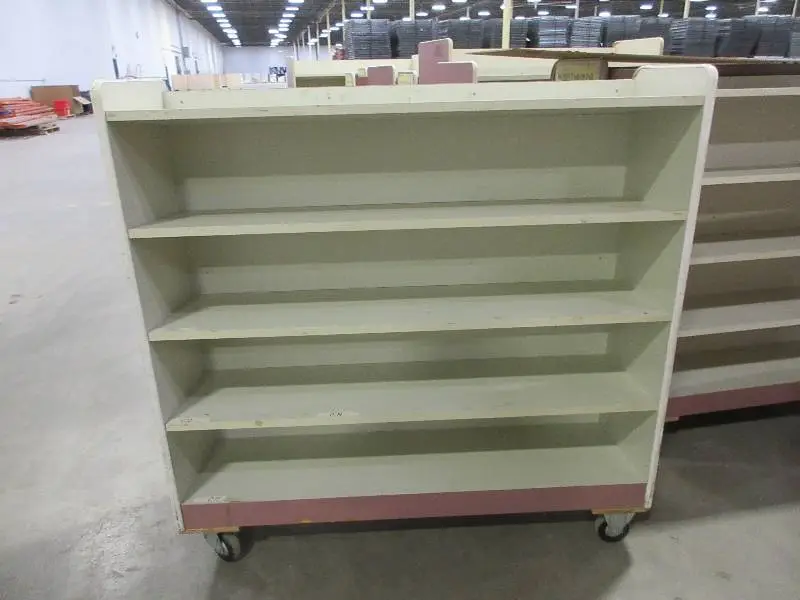 WOODEN, ROLLING WAREHOUSE CARTS