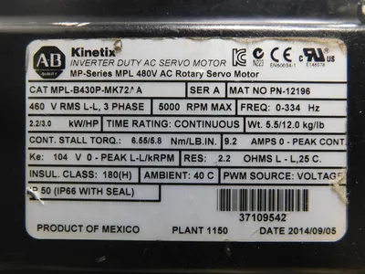 USED ALLEN BRADLEY LP 120S-M1F-5-1I1-3S