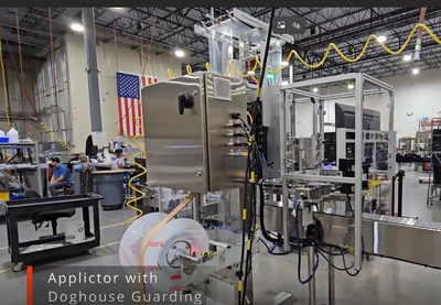 Used AXON, PROMACH EZ300 SHRINK SLEEVER WITH EZ-36-BR HEAT SHRINK TUNNEL Sleeve Wrappers Washington US | The Equipment Butler #1276970