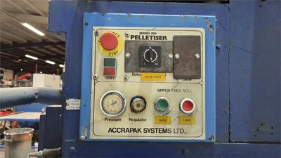 6" Accrapak Strand Pelletizer, Model 750-6, 7.5 HP