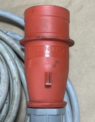 (2) MENNEKES 16A-6h - TYP 3 Industrial Plug (3P + N) IP44 200/346V 240/415V