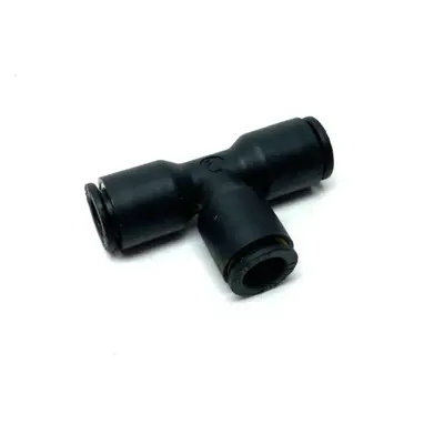 USED PARKER PNEUMATIC PUSH-IN UNION TEE FITTING 8MM BLACK
