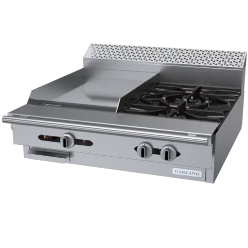 Garland C36-4M 36" 2 Burner Gas Range Top w/ Griddle - Modular, Natural Gas
