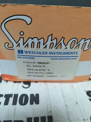 New | in-Stock SIMPSON 100-0-100 MVDC Meters - Misc | Surplus Asset Holdings #1206840