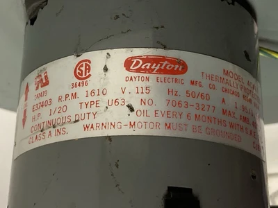 Used DAYTON E37403 HVAC Parts and Equipment Ohio US | Surplus Asset Holdings #1507113