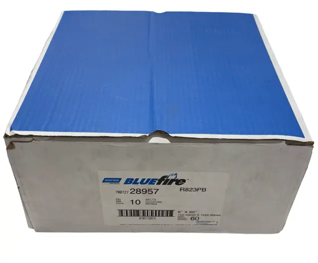 Norton 6" x 68" NorZon Plus R823 Narrow Belt 60 Grit Zirconia Alumina 10pk