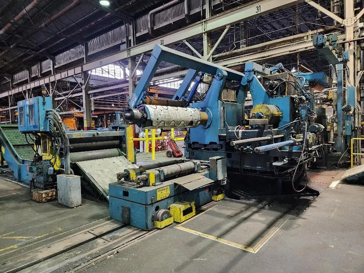 52” x .100” x 35,000 Lb. Stamco Double-Loop Slitting Line