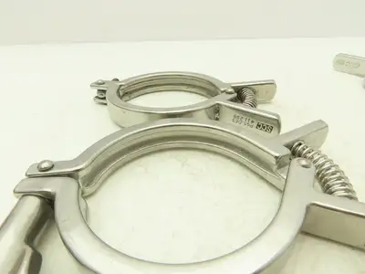 SCC 13MHHMQ-300 Sanitary Squeeze Clamp 2.5" Pipe For 3.2" Flange Lot of 8