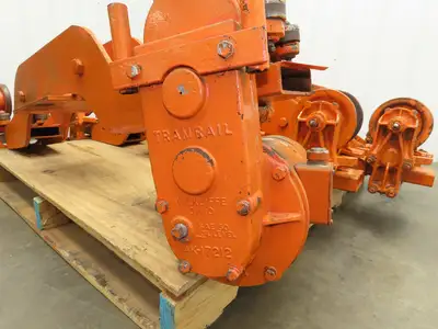 Cleveland Tramrail Bridge Crane Motorized End Truck Drive WA 5" Wheels  Set of 4