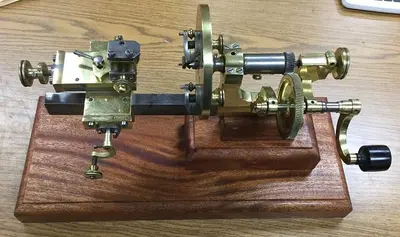 5679-385 Antique Watchmaker’s Bench Lathe – Switzerland, Circa 1860
