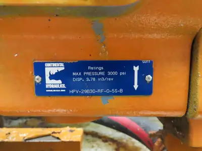 Continental RHM Hydraulic Power Unit 29 GPM 3000 PSI 25Hp Pump 100 Gal
