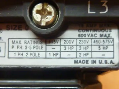 USED ALLEN BRADLEY 509-AOD SER B W36