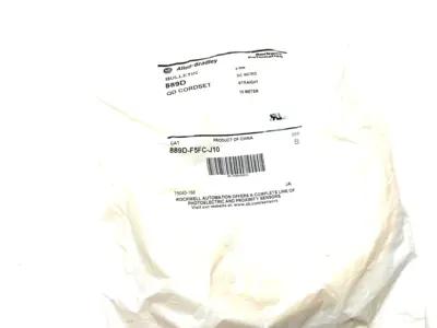 NEW ALLEN-BRADLEY SER. B STRAIGHT DC MICRO QD CORDSET 5-PIN 10M