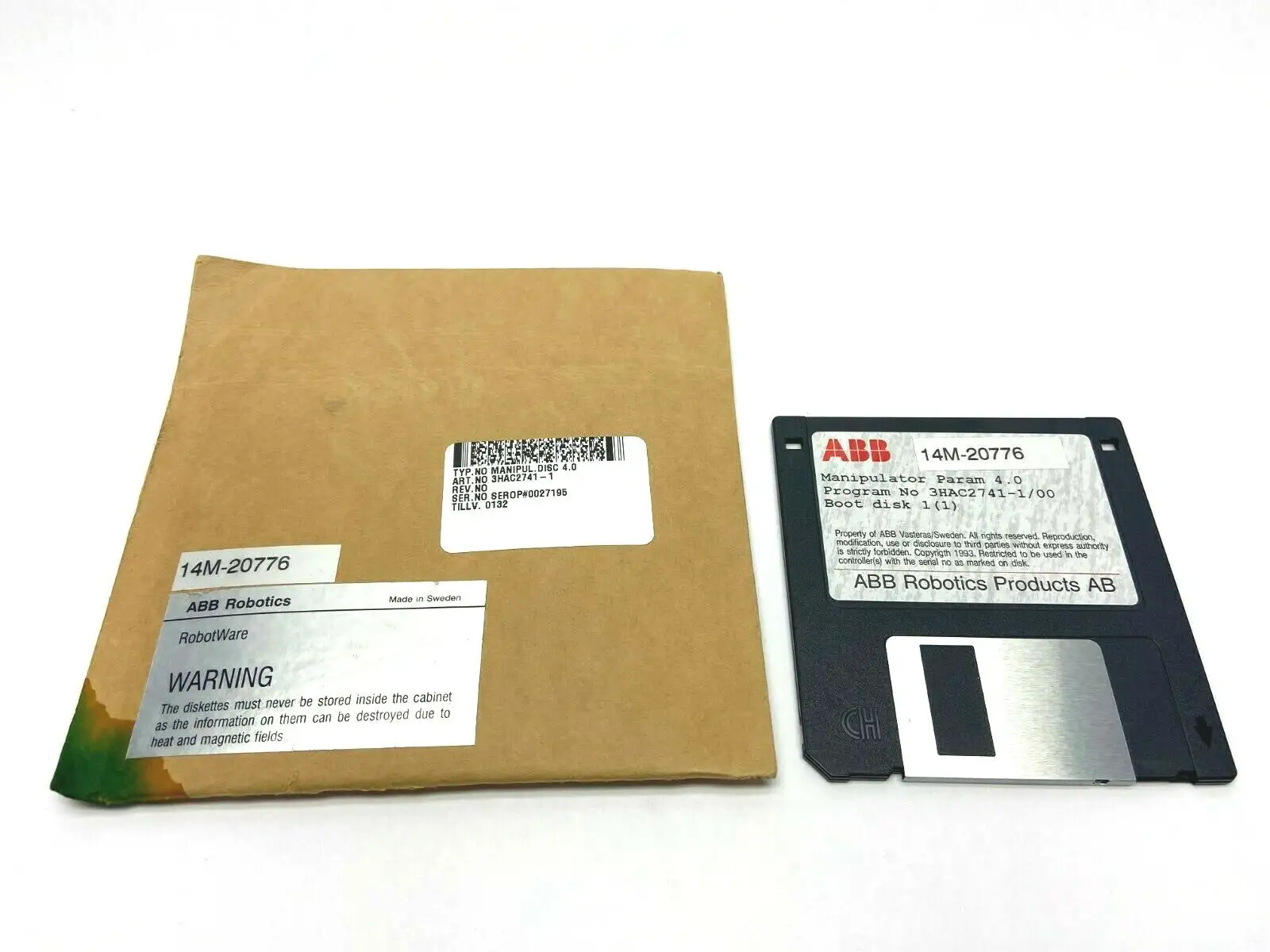 14M-270776 | ABB 14M-27076 3HAC2741-1 Manipulator Param 4.0 Boot Disk Floppy - Used