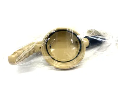NEW OILSAFE WIDE STUMPY SPOUT LID, BEIGE