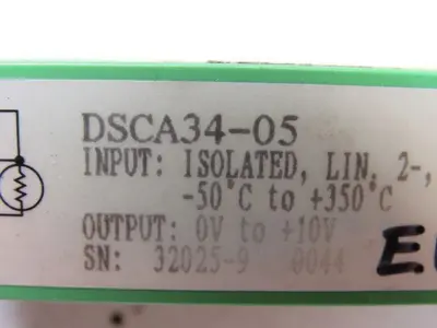 Dataforth DSCA34-05 Linearized 2- or 3-Wire RTD Input Signal Conditioner