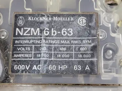 USED KLOCKNER-MOELLER NZM 6B-63