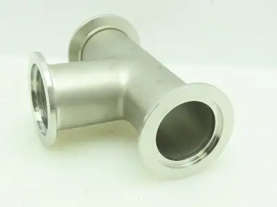 Agilent KT01500246 Tee NW40 Klamp Flange Fitting Stainless Steel 1.5"