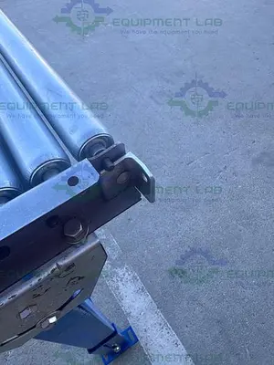USED ROLL-AWAY HEAVY DUTY ROLLER CONVEYOR 10' X 18" W/ ADJUSTABLE LEGS