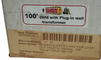 NEW COLLISION AWARENESS 100-110 POWER SUPPLY CORD ST241A 100FT