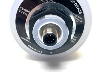 USED BANNER ENGINEERING ILLUMINATED EMERGENCY STOP PUSHBUTTON 30MM MOUNT 25304