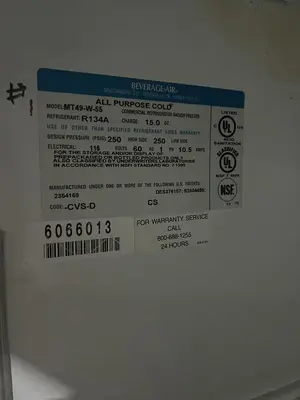 Used BEVERAGE-AIR MT49-W-55 Display Refrigerators Florida US | BAM Discount Restaurant Equipment #1390521